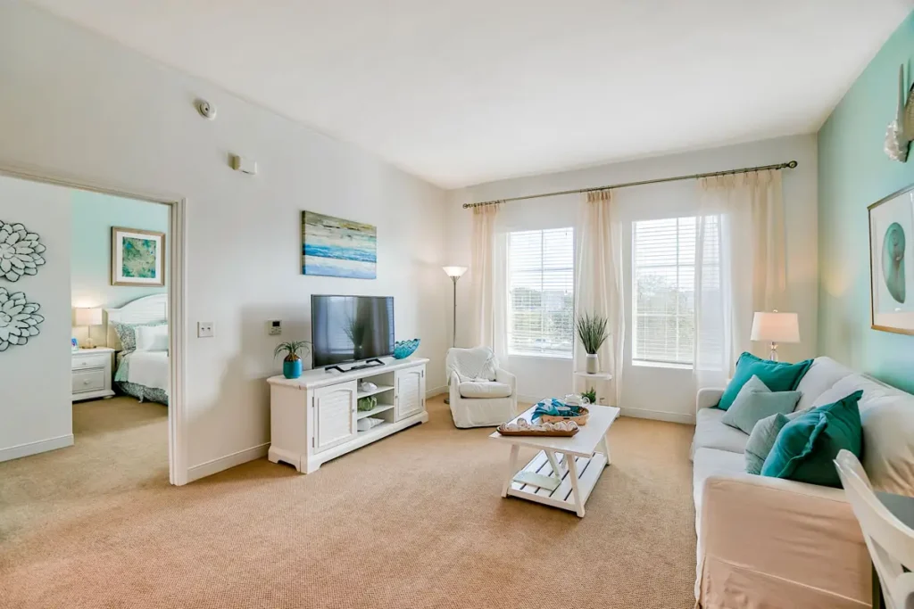 one bedroom apartment at Windsor at Celebration, showcasing some of the great retirement amenities at Windsor at Celebration in Florida.