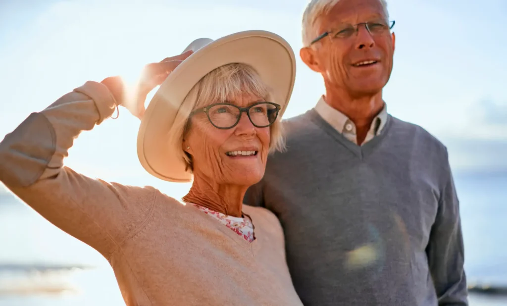 Senior couple on the beach